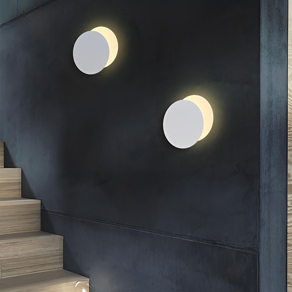 [Open-Box]360° Rotatable Round LED Modern Wall Lamp Decorative Wall Sconce Lighting