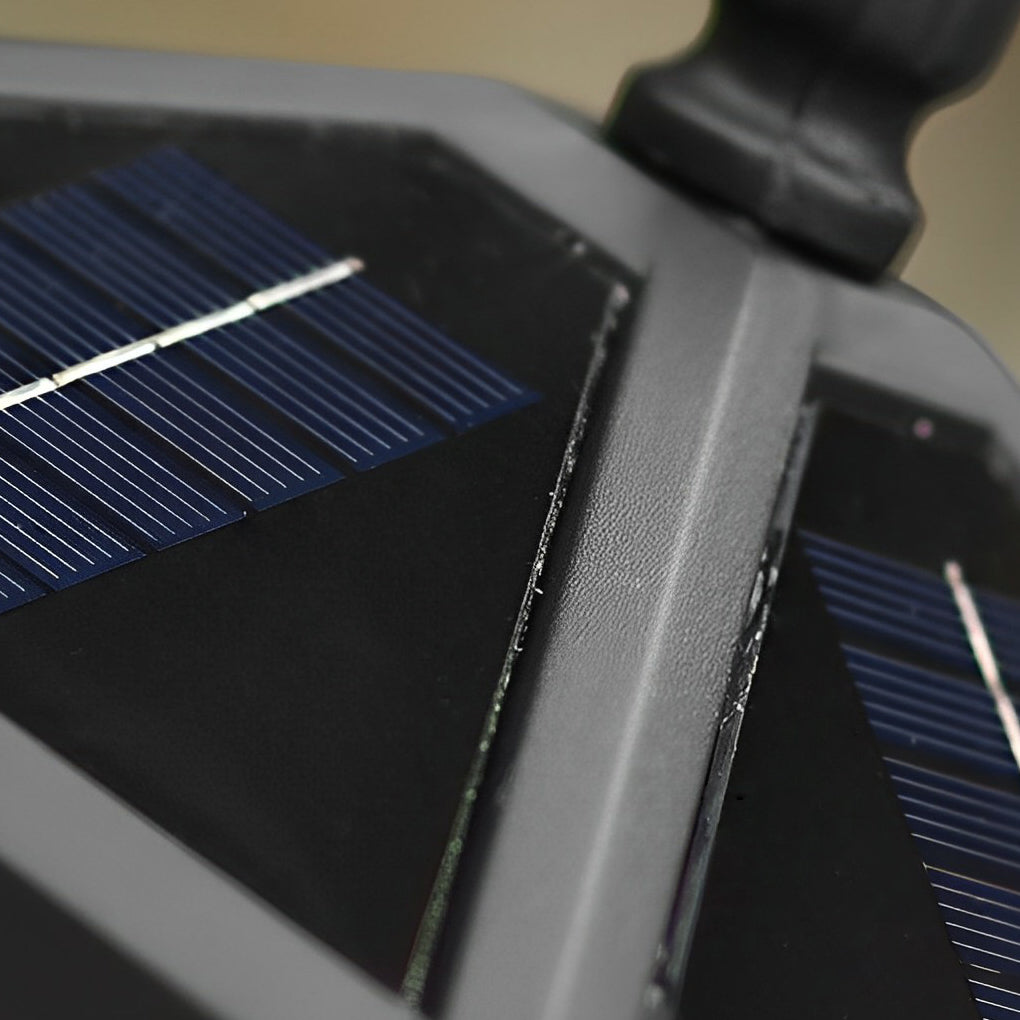 Retro Black Solar & Hardwired Outdoor Pavilion-Inspired Lawn Lamp