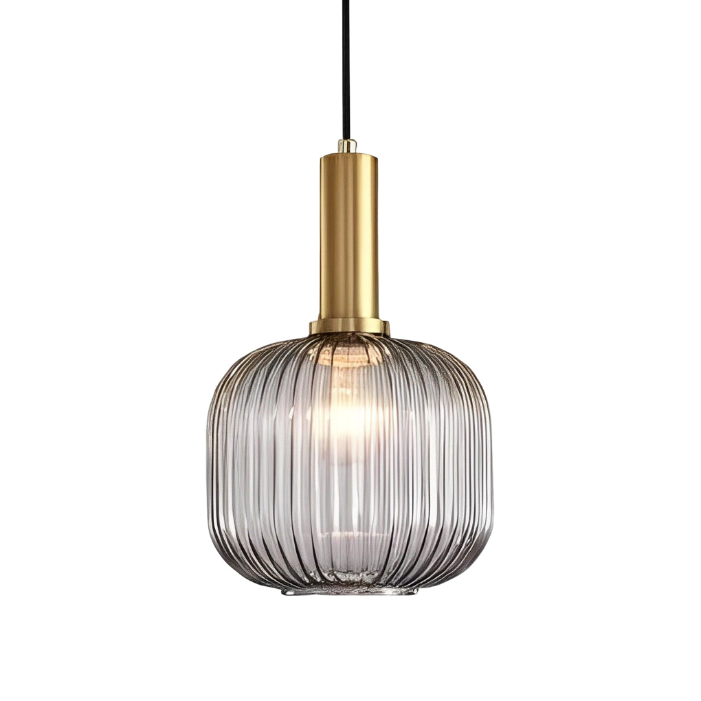 Glass Lantern Shaped Striped Creative Led Nordic Chandelier Pendant Lights