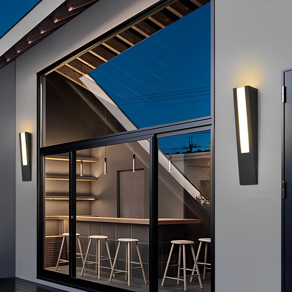 Minimalist LED Waterproof Black Modern Outdoor Wall Lamp Exterior Lights