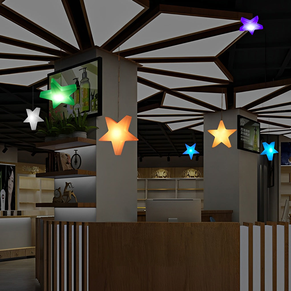 Colorful LED Stars USB Rechargeable 12V Modern Christmas Ornament Lights