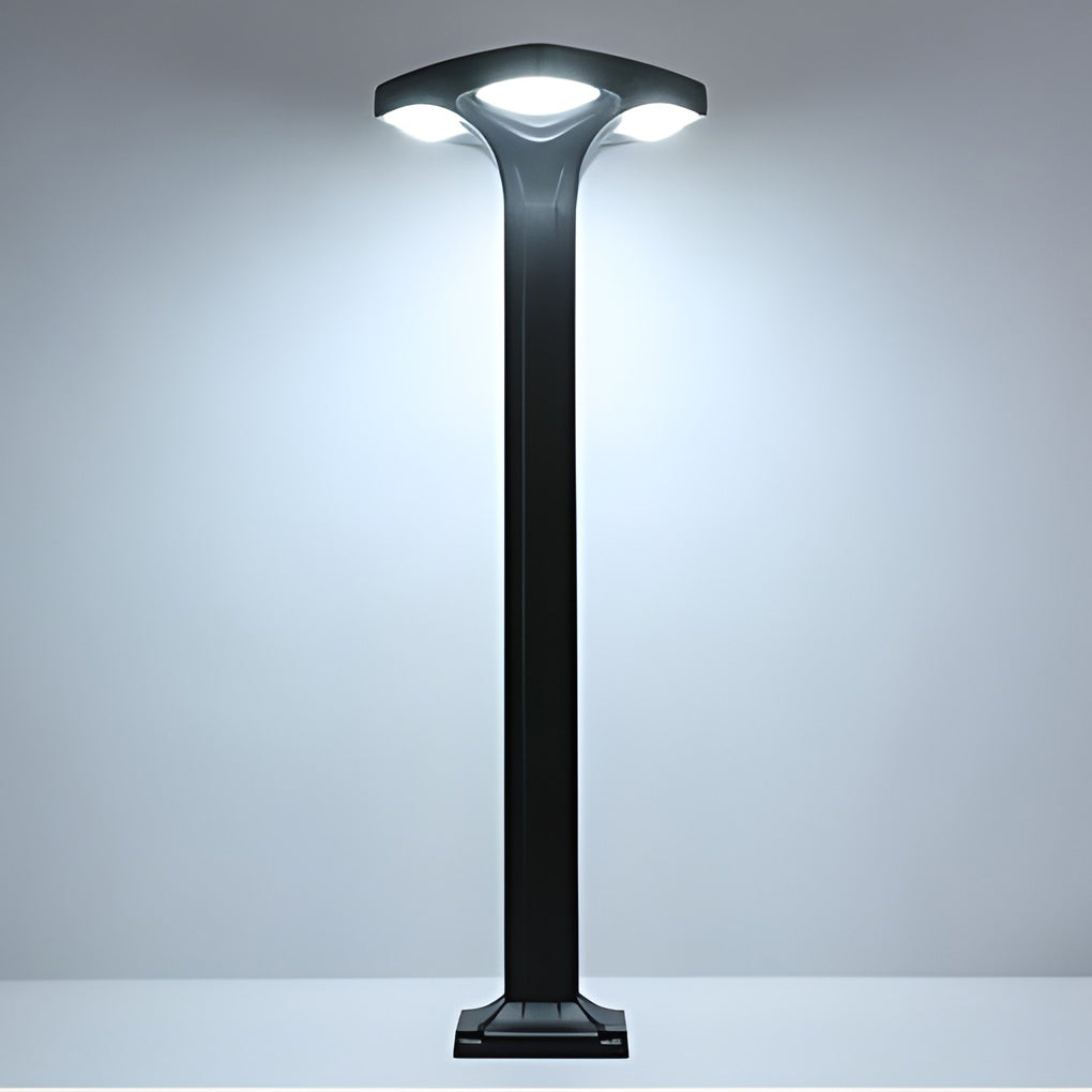 4-Light Square Waterproof LED Outdoor Path Lights - Solar & Hardwired Options