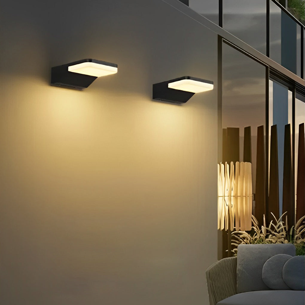 Rectangular Creative LED Waterproof Black Modern Outdoor Wall Sconces Lighting - Dazuma