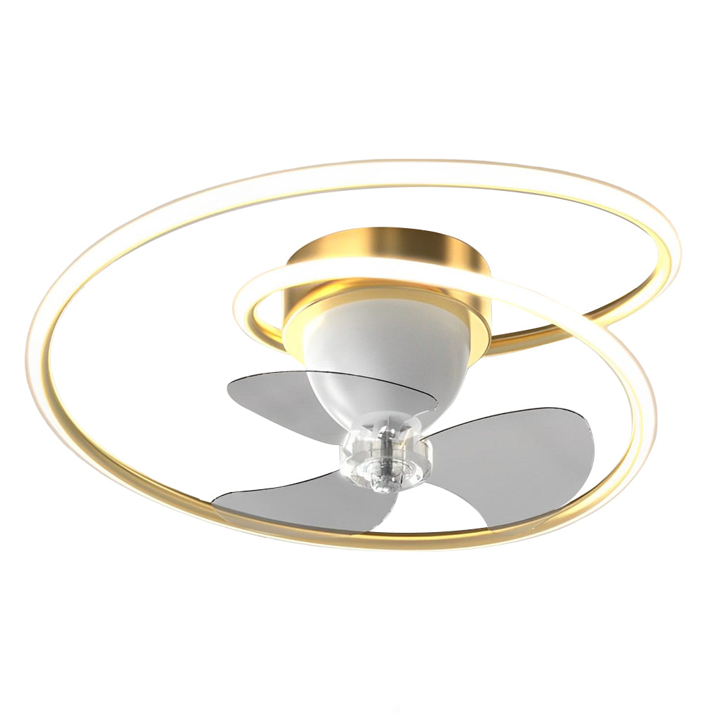 Fan Revolving Light Smart 360° Rotating LED Stepless Dimming Timing Modern Ceiling Fans ...
