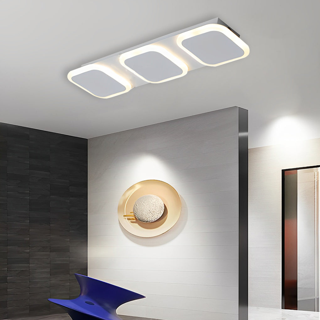 Round Square LED Modern Flush Mount Lighting Ceiling Lights Fixture