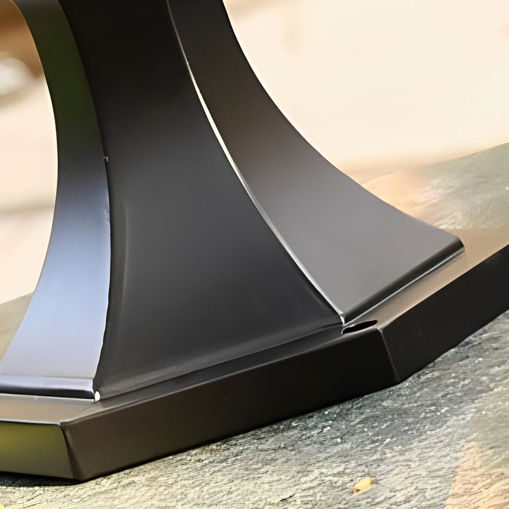 Elegant Black Retro Outdoor Post Lights Waterproof Metal and Glass Fence Lighting