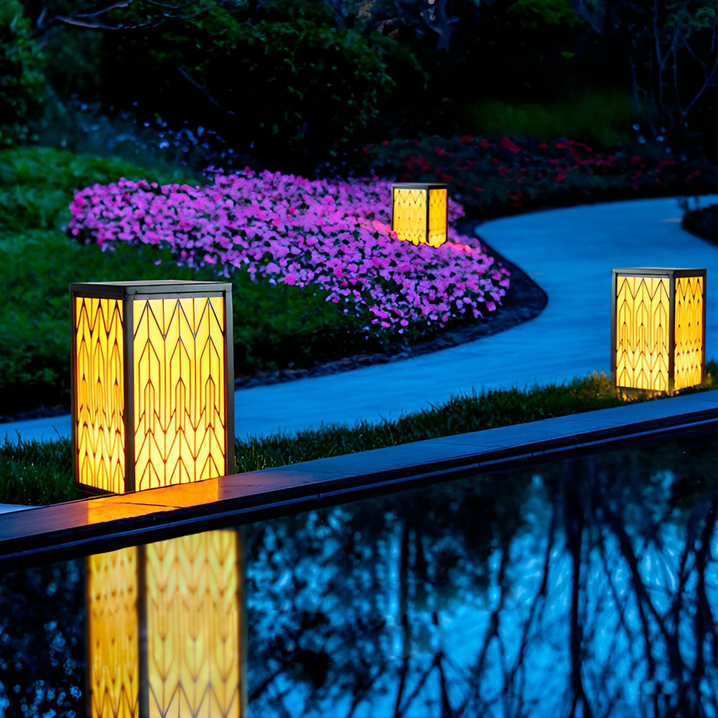 Waterproof LED Black Yard Decor Retro Lawn Lamp Outdoor Landscape Lighting