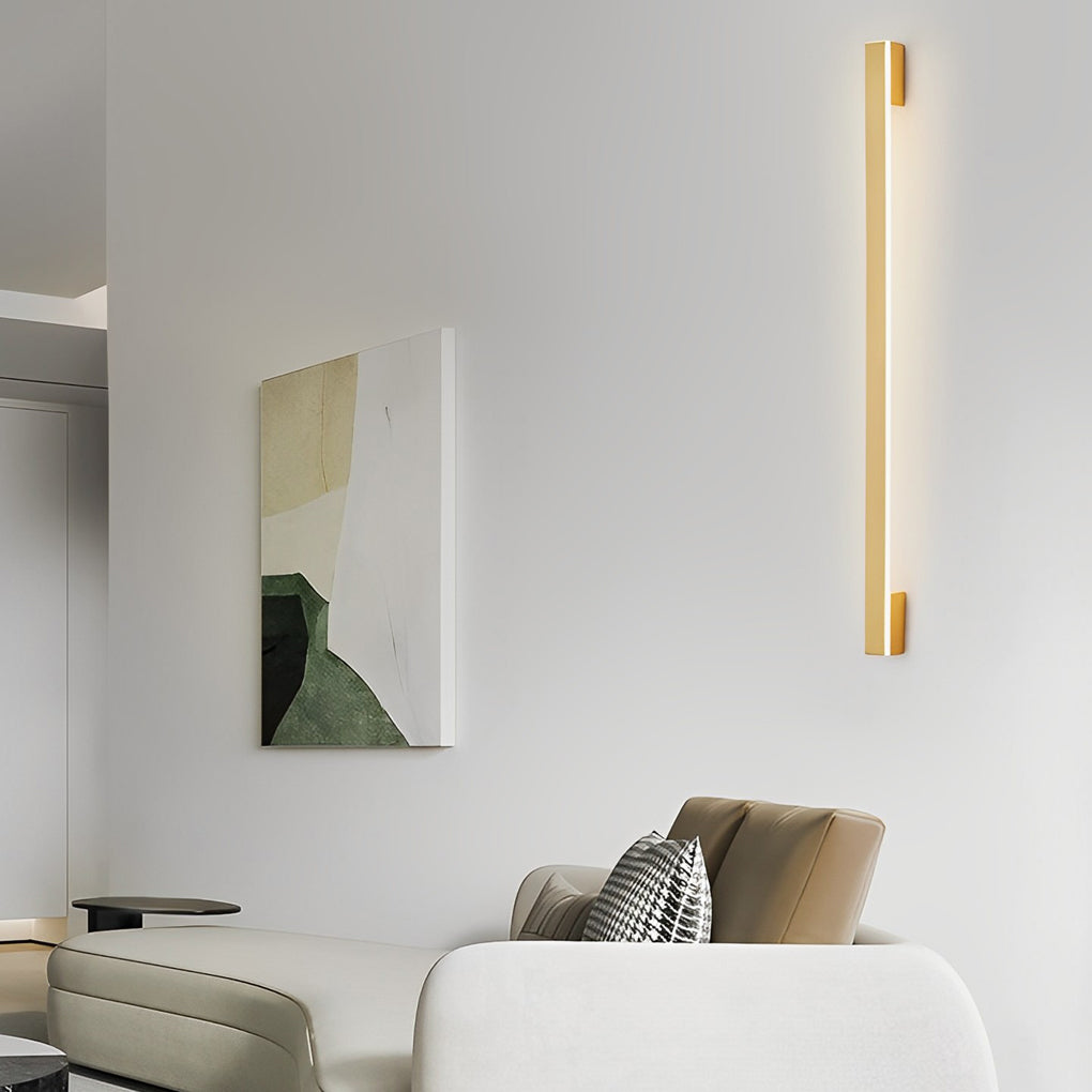 Minimalist LED Linear Lights Three Step Dimming Copper Modern Wall Lamp