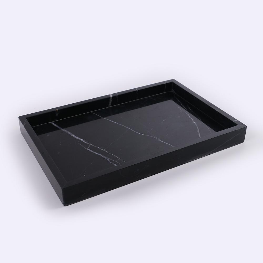 Black Marble Tray Kitchen Vegetable Charcuterie Tray Rectangular