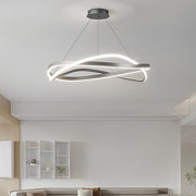 Circular Wave Rings Three Step Dimming Minimalist Nordic Chandelier - Dazuma