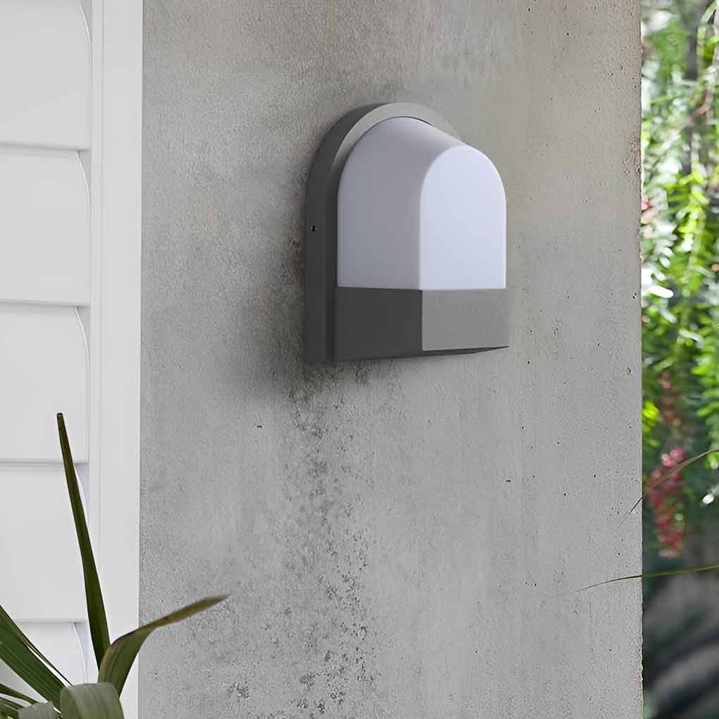 Minimalist Waterproof LED Dark Gray Modern Outdoor Wall Lamp Exterior Lights