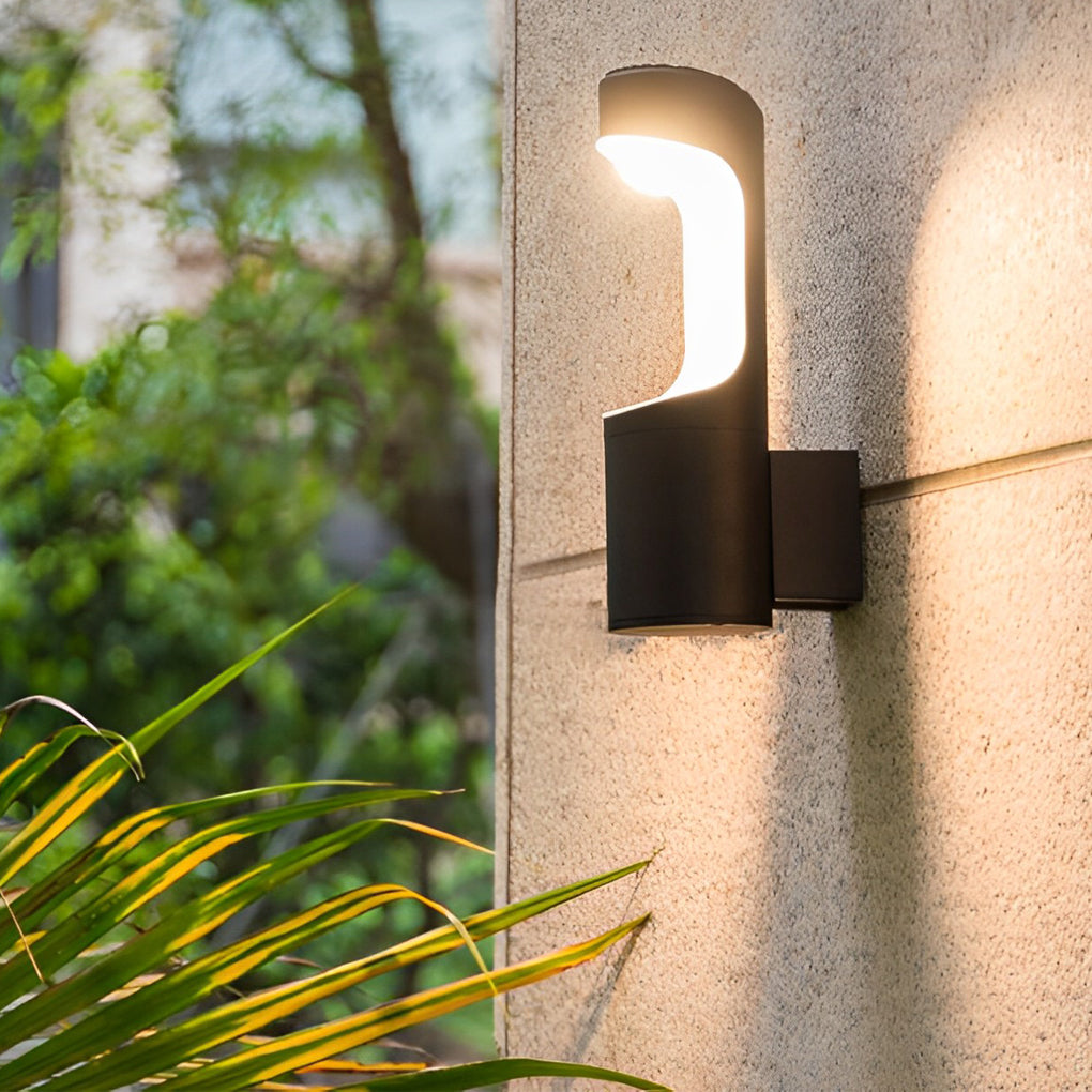 Creative LED Waterproof Black Modern Outdoor Wall Lamp Exterior Lights - Dazuma