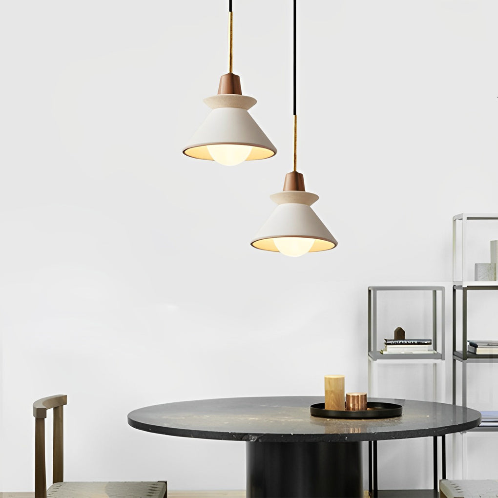 Creative Cement Wood White Nordic Chandelier Kitchen Pendant Lighting