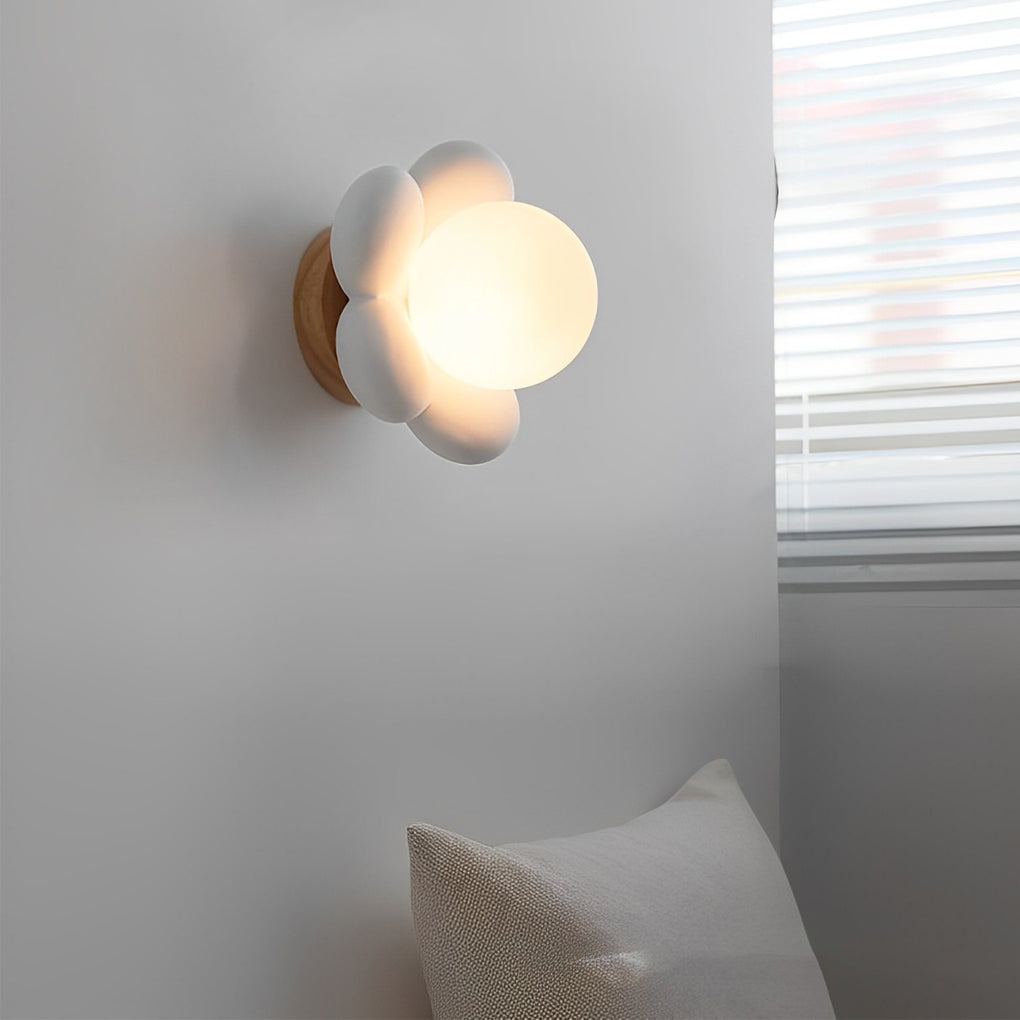 Cute Flower Creative Nordic Wall Lamp Bedroom Wall Sconces Lighting
