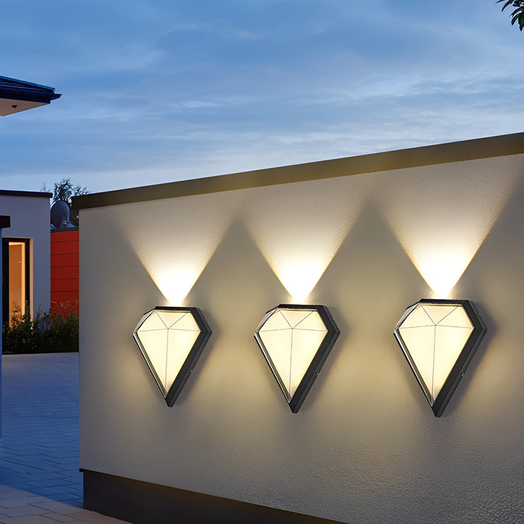Creative Geometric LED Waterproof Black Modern Wall Lamp Exterior Lights - Dazuma