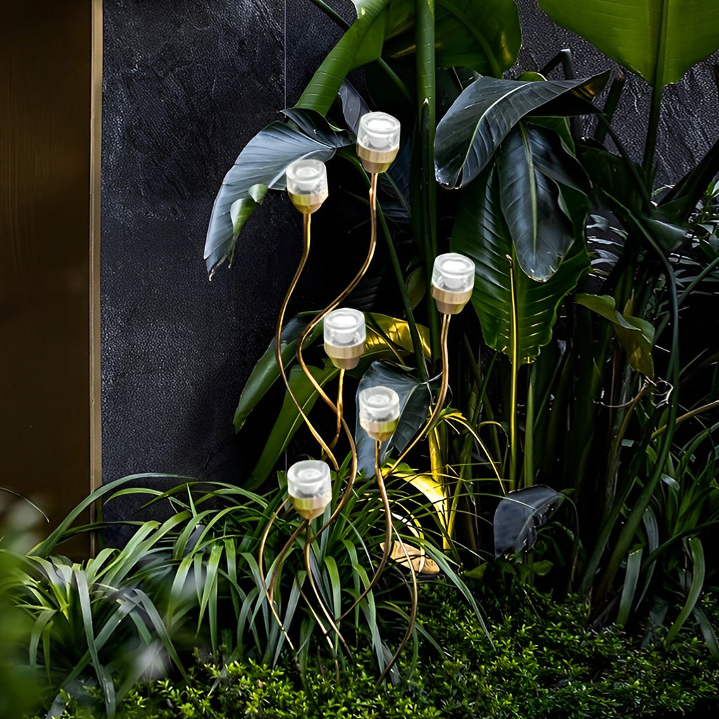 Outdoor Creative Flower Buds Decor Waterproof LED Modern Lawn Lights