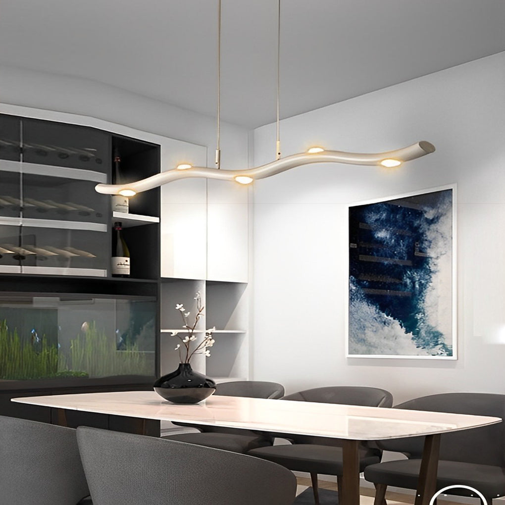 Long Branches Stepless Dimming LED White Modern Chandeliers