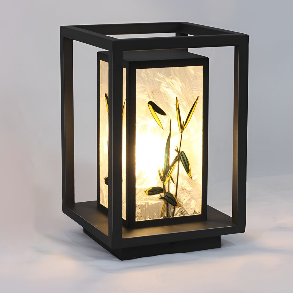 Artistic Solar LED Pathway Lights with Landscape Pattern