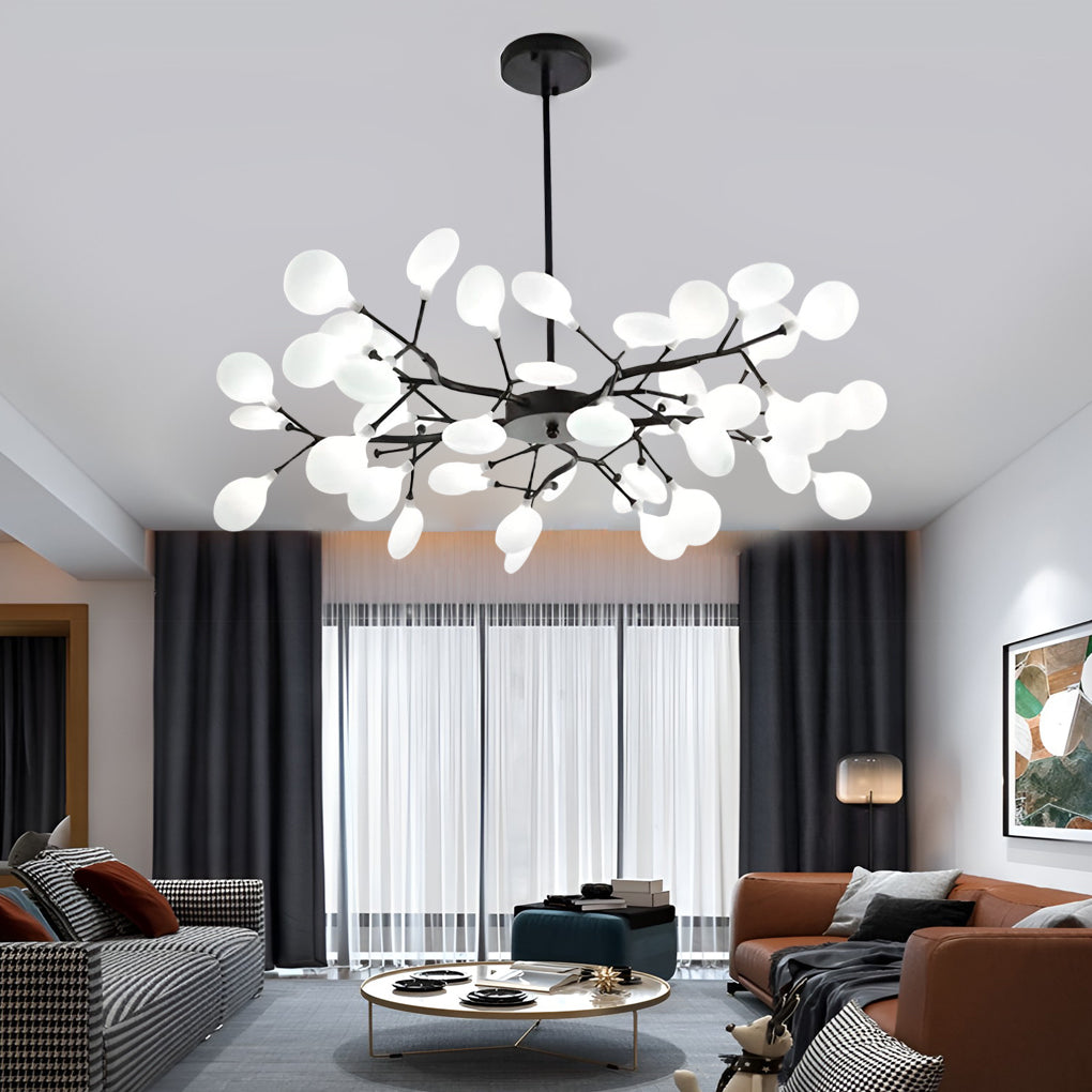 Branches Metal Acrylic Nordic Chandelier Ceiling Light Hanging Lamp Pendant  Light for Living Room Bedroom – Dazuma