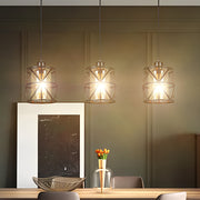 Creative Round Iron Glass Black Retro Industrial Style Pendant Lights - Dazuma