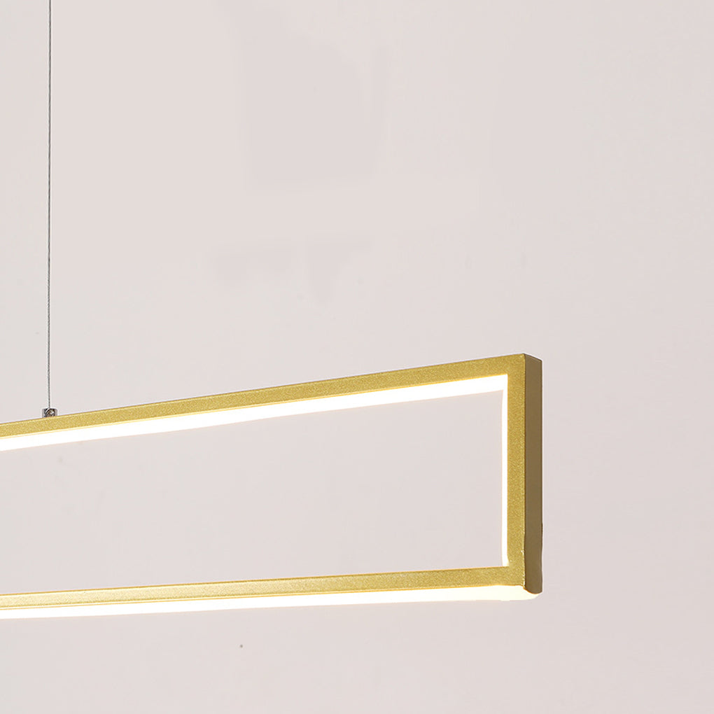 Creative Rectangular Frame LED Modern Chandelier Hanging Ceiling Lamp