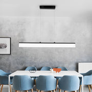 Minimalist Linear Strip Stepless Dimming LED Black Modern Chandelier - Dazuma