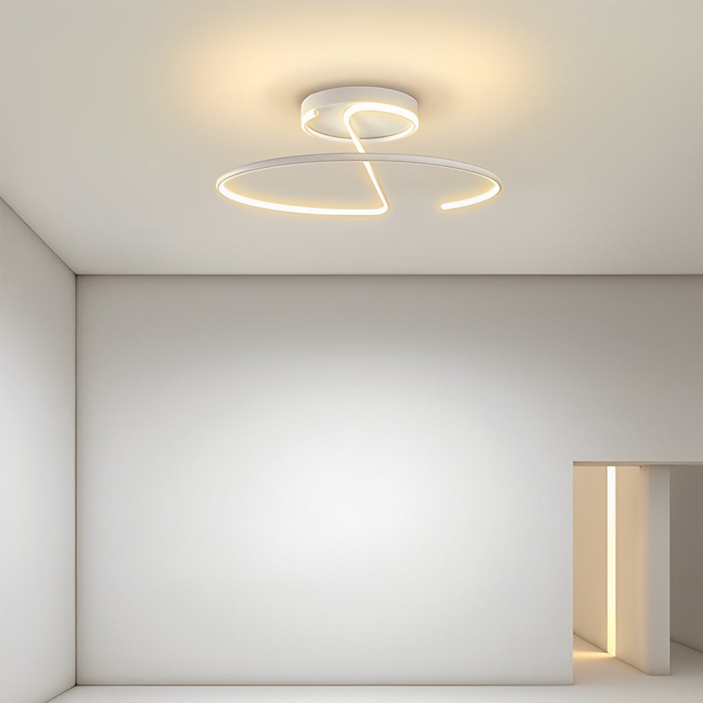16'' Modern Flush Mount LED Lights Wire Shaped Ceiling Light