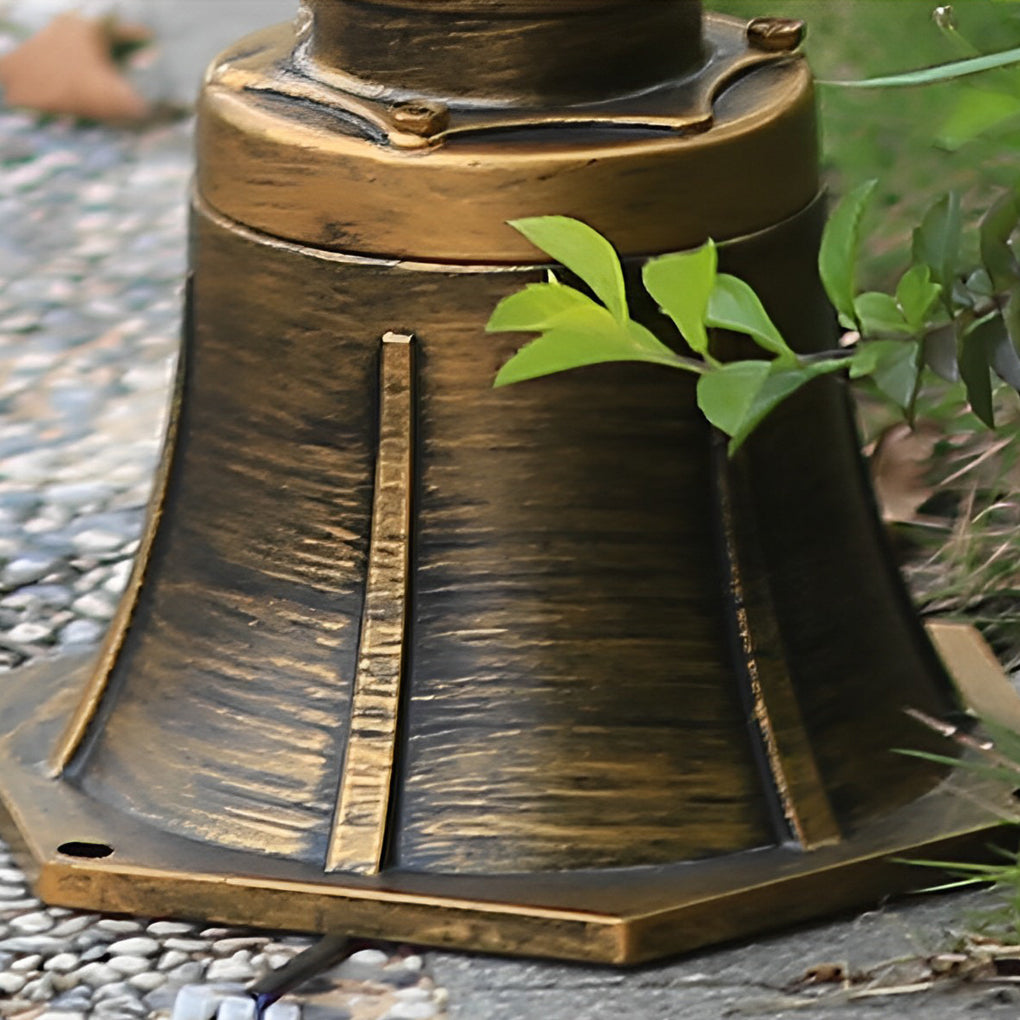 Vintage Golden LED Outdoor Pathway Light Luxury European-style Lawn Lamp