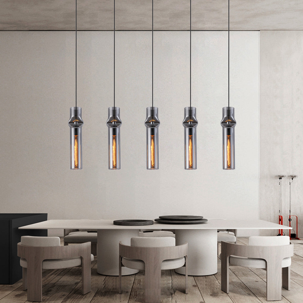 Creative Cylindrical Glass Iron Post-modern Pendant Lights Chandelier - Dazuma