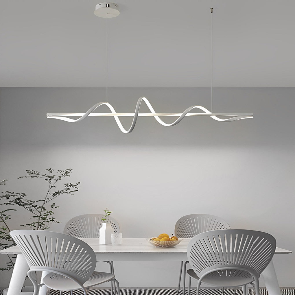 Wavy 360° Rotating Ring Three Step Dimming LED Nordic Chandelier Light