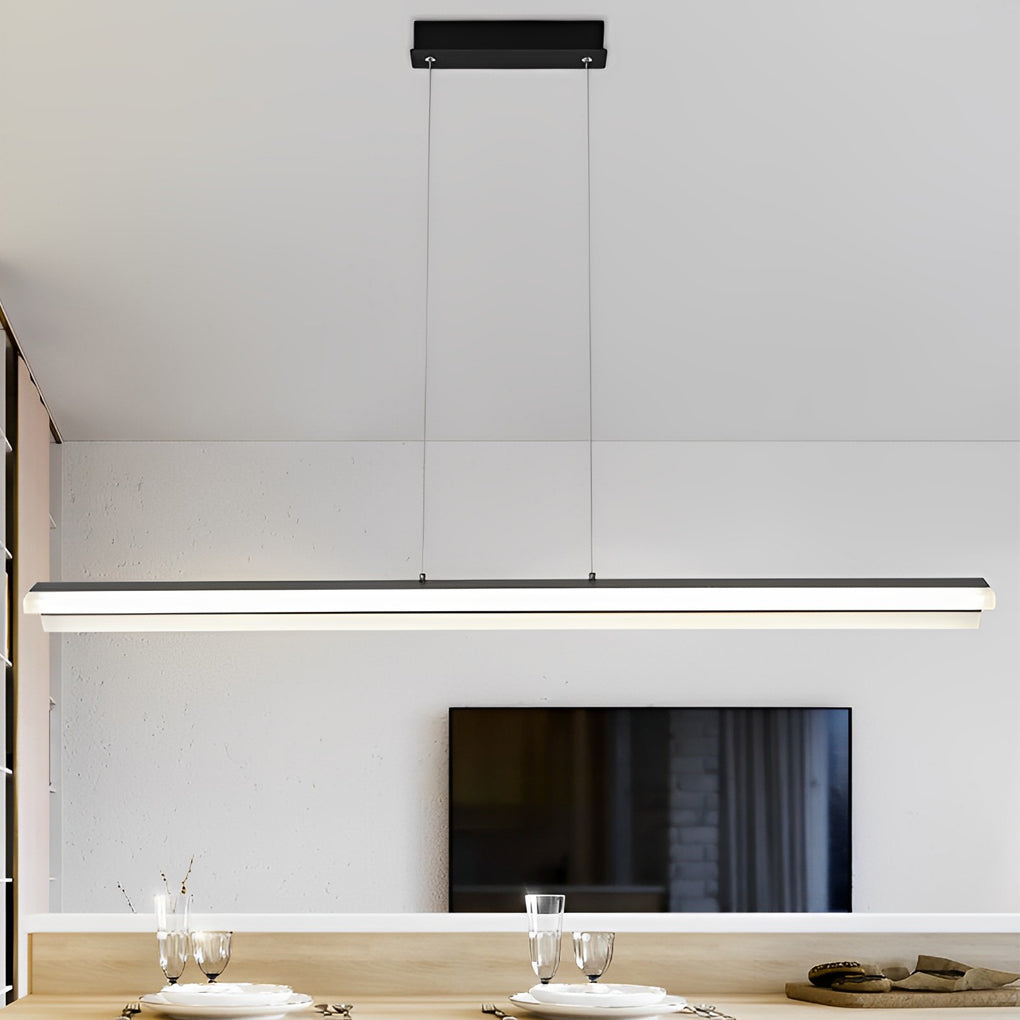 Minimalist Creative Strip LED Neutral Light Metal Modern Chandelier - Dazuma