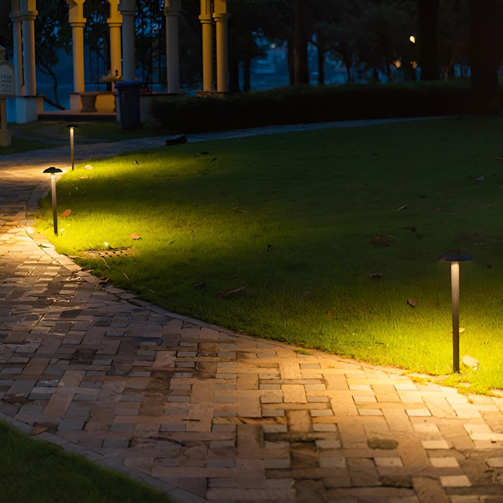 Mushroom Shaped LED Waterproof Black Modern Outdoor Lawn Light Path Lights