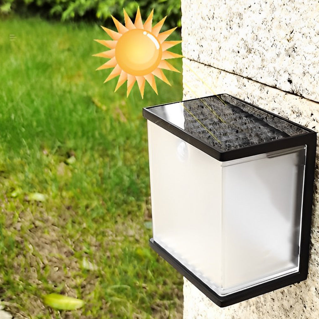 Square Intelligent Motion Sensor LED Waterproof Solar Outdoor Lights