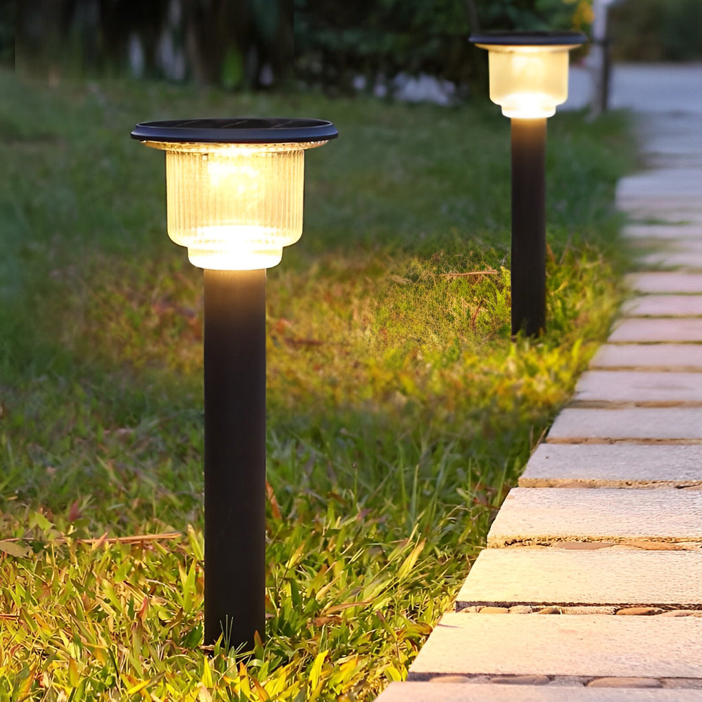 Creative Waterproof LED 3 Step Dimming Modern Solar Lawn Lights Path Light