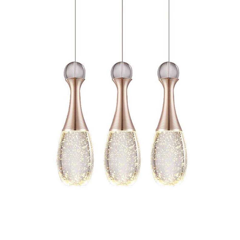 Mini Crystal Electroplated Metal LED Modern Pendant Light Hanging Lamp