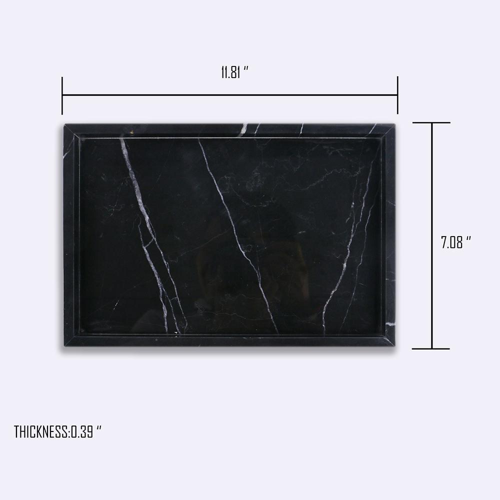 Black Marble Tray Kitchen Vegetable Charcuterie Tray Rectangular