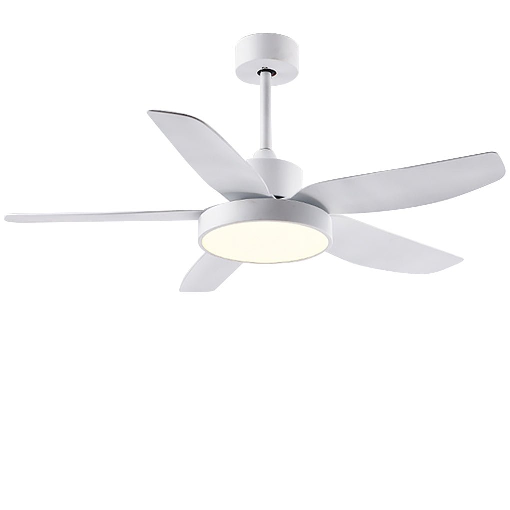 46 Inch LED 6 - Speed Downrod Ceiling Fan Lights with Remote and 5 Quiet Reversible Blades