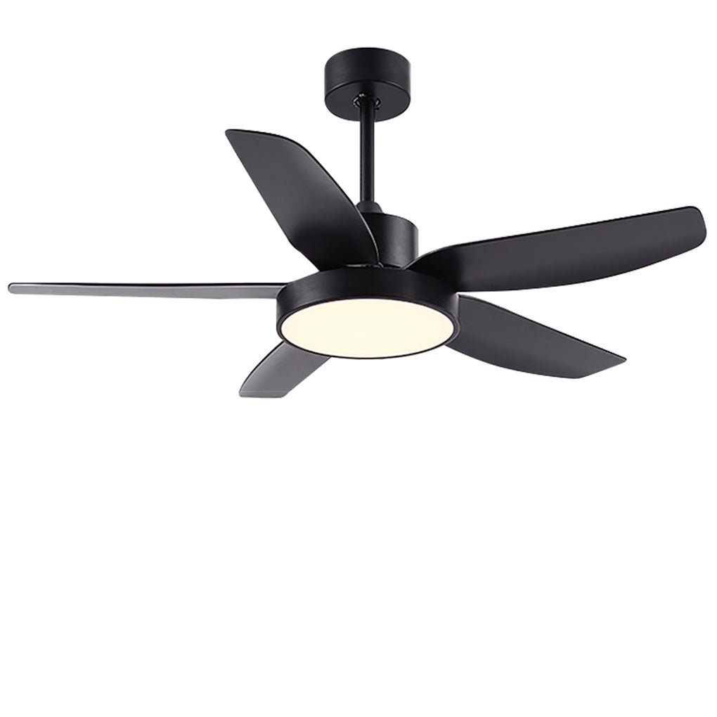 46 Inch LED 6 - Speed Downrod Ceiling Fan Lights with Remote and 5 Quiet Reversible Blades