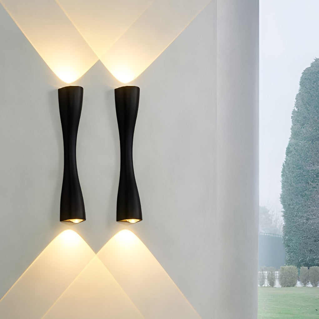 Electroplated Metal LED Up and Down Lights Modern Wall Sconce Lighting - Dazuma