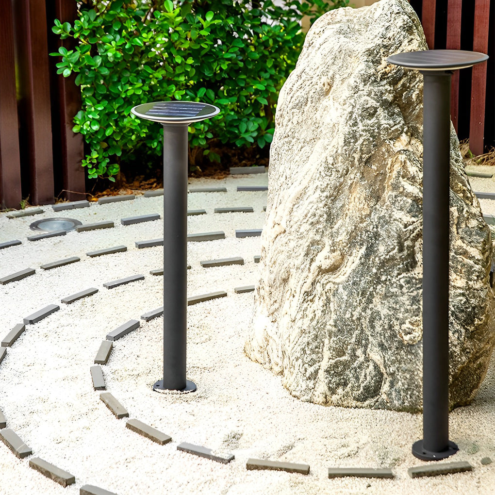 Round LED Solar Garden Light with Intelligent Light-Control & Waterproof Design