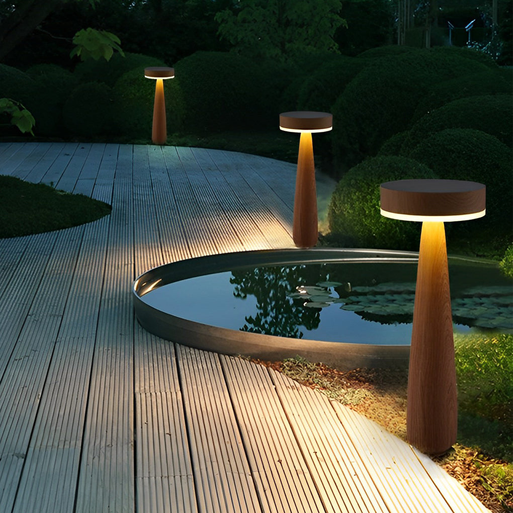 Mushroom Shaped Waterproof LED Modern Solar Lawn Lights Outdoor Lights