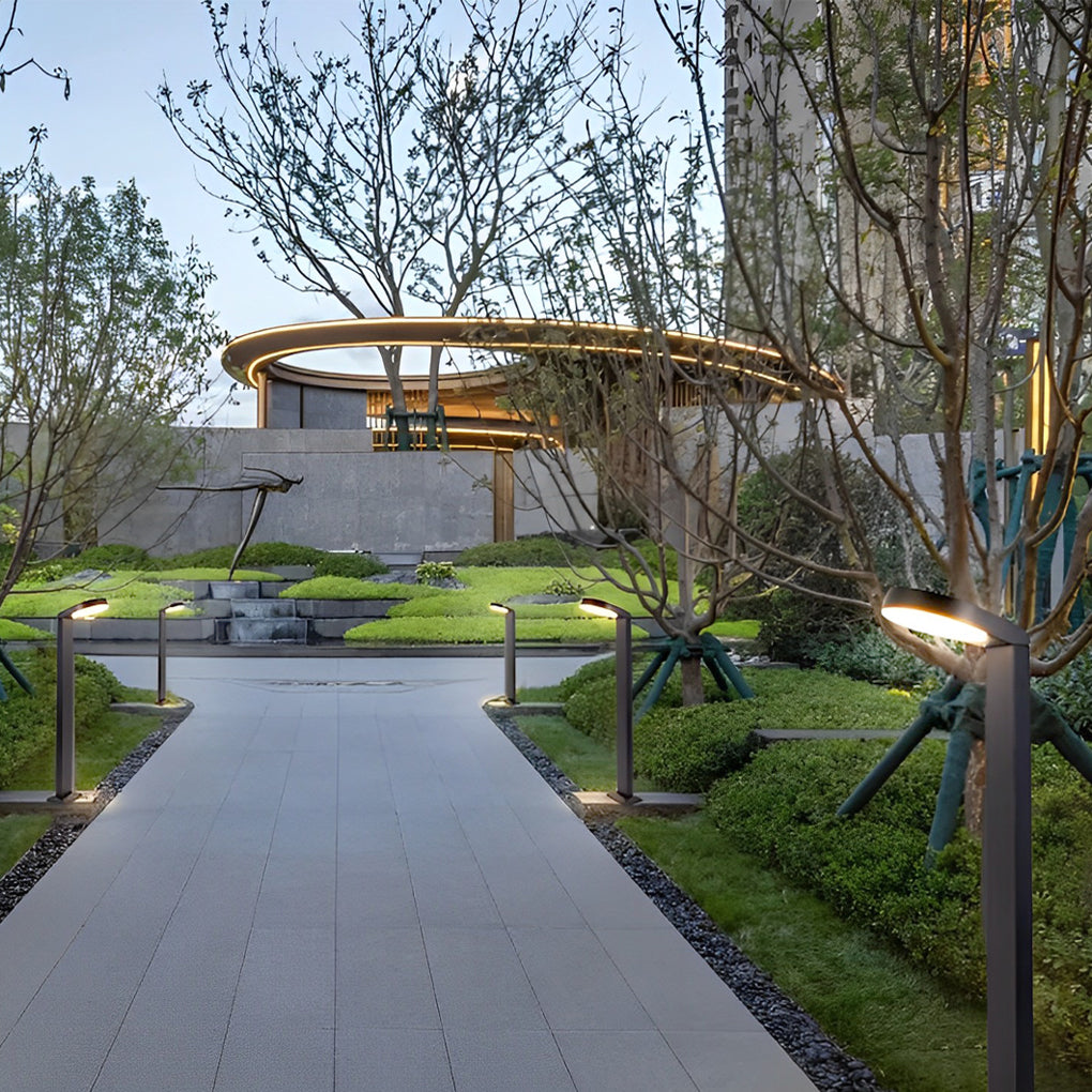 Minimalist LED Black Lawn Lamp Modern, Aluminum Outdoor Lighting