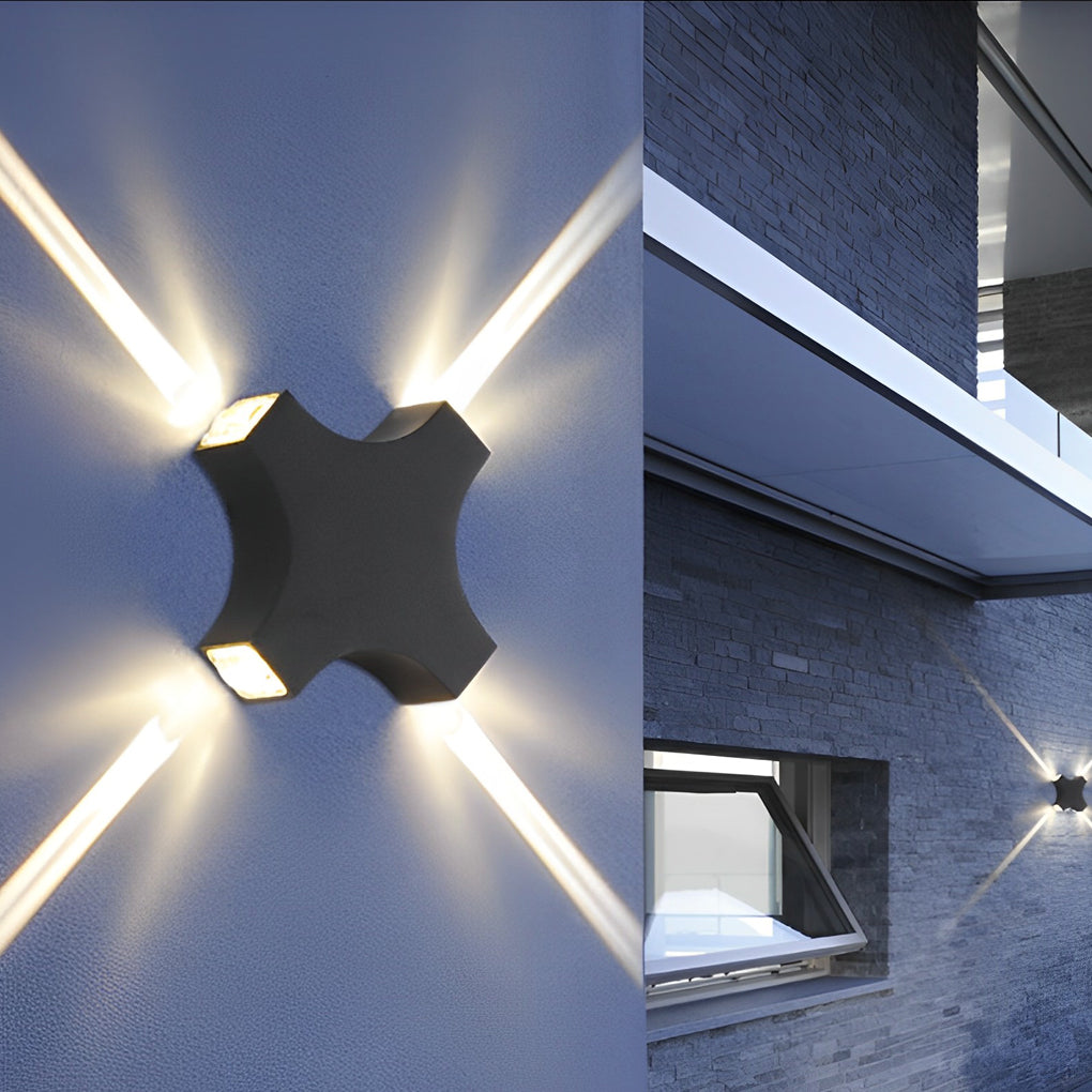 Creative Starlight Decorative LED Waterproof Black Modern Wall Lamp - Dazuma