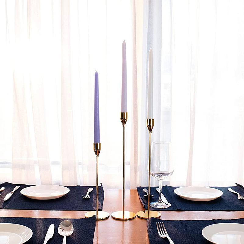 Black Candle Holders Taper Candlestick Holder Set of 3