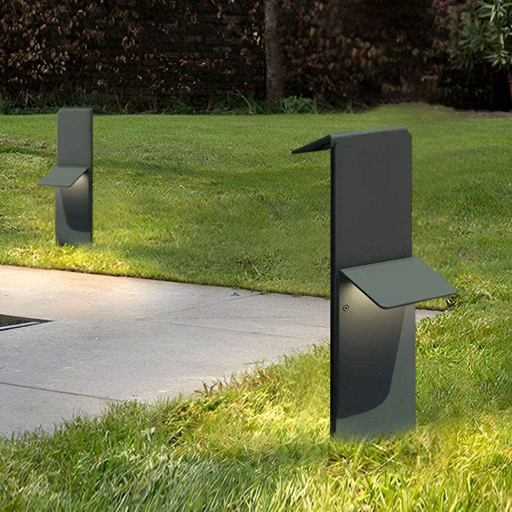 Creative Rectangular LED Waterproof Gray Modern Solar Pathway Lights - Dazuma
