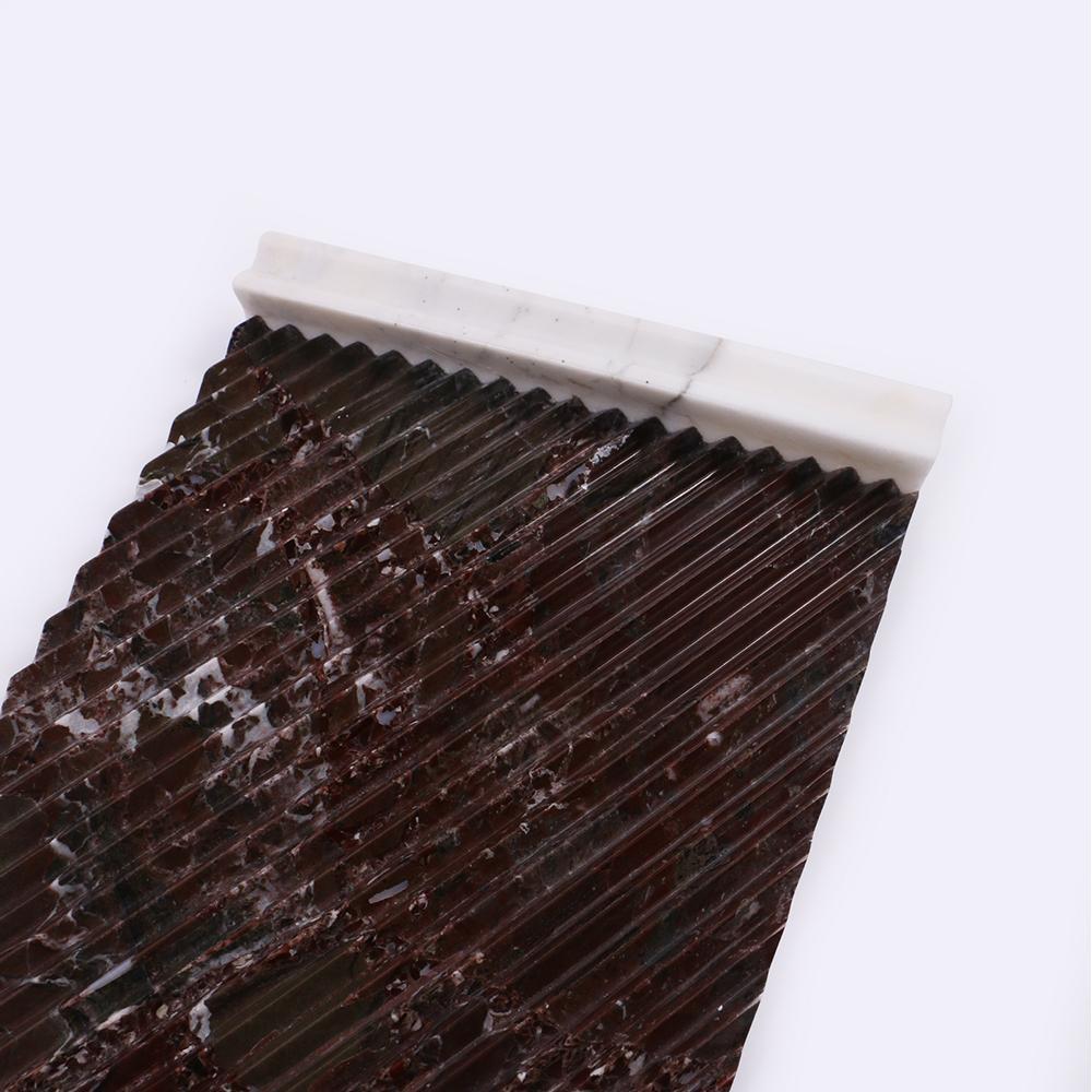 Marble Food Tray Cookie Cracker Serving Tray Red Purple Rectangle