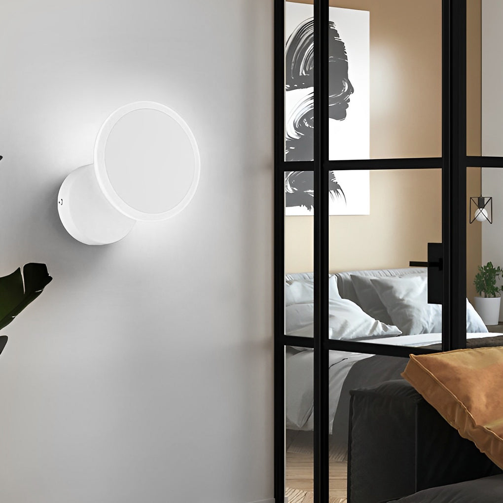 Round Rotatable LED Iron Acrylic Modern Wall Lamp Wall Sconces Lighting