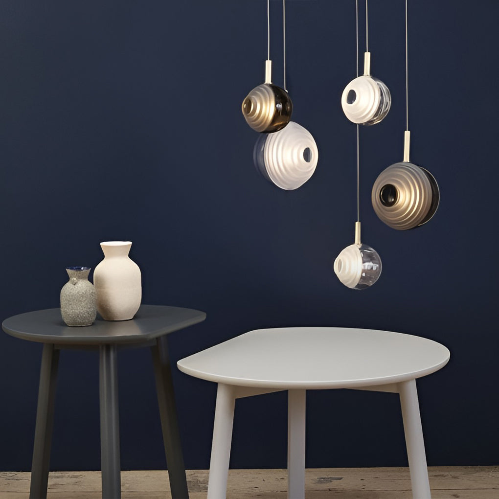 Creative Glass Round Modern Kitchen Island Lighting Pendant Light - Dazuma