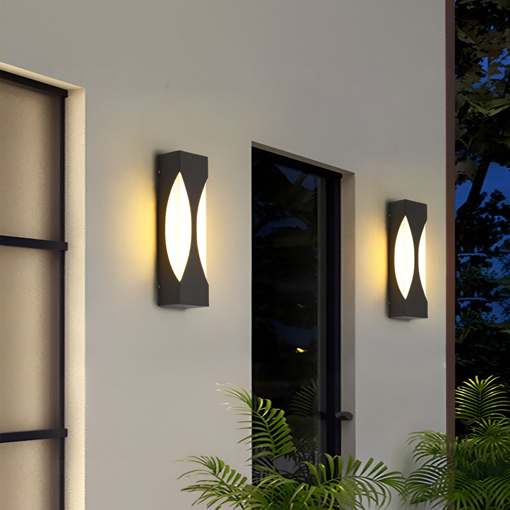 [Open-Box] Creative Rectangular Waterproof LED Black Modern Outdoor Wall Sconce Lighting