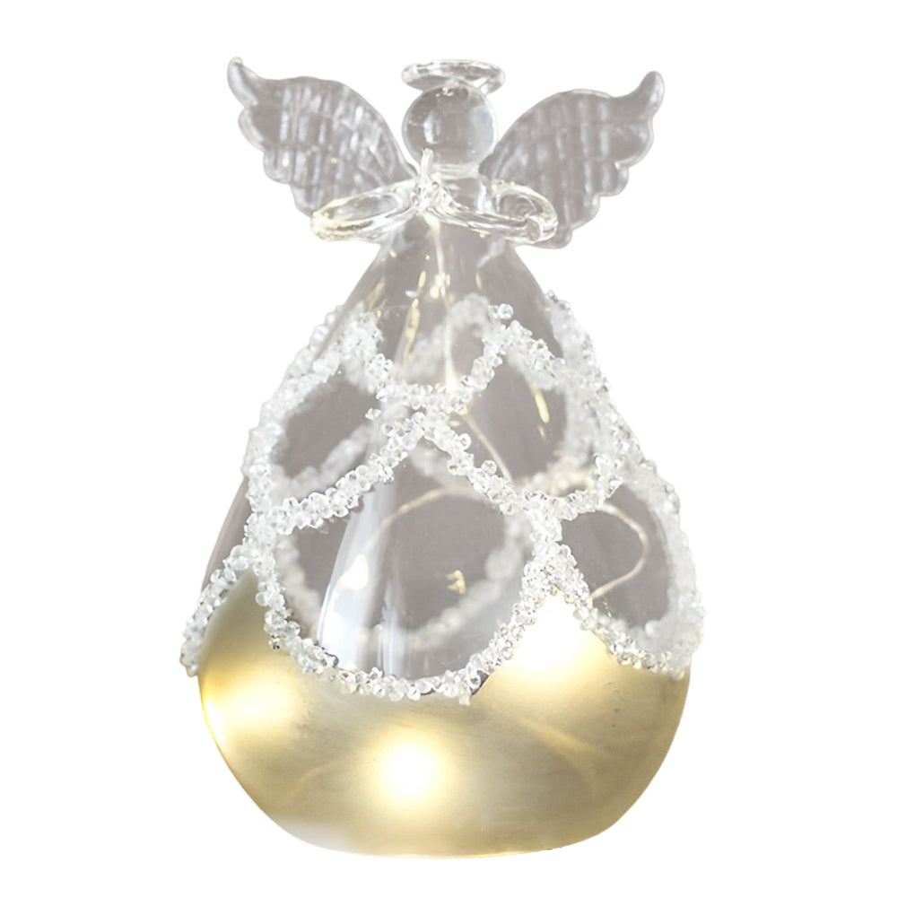 Creative Glass Angel Design LED Night Lighting Decoration Desk Lamp